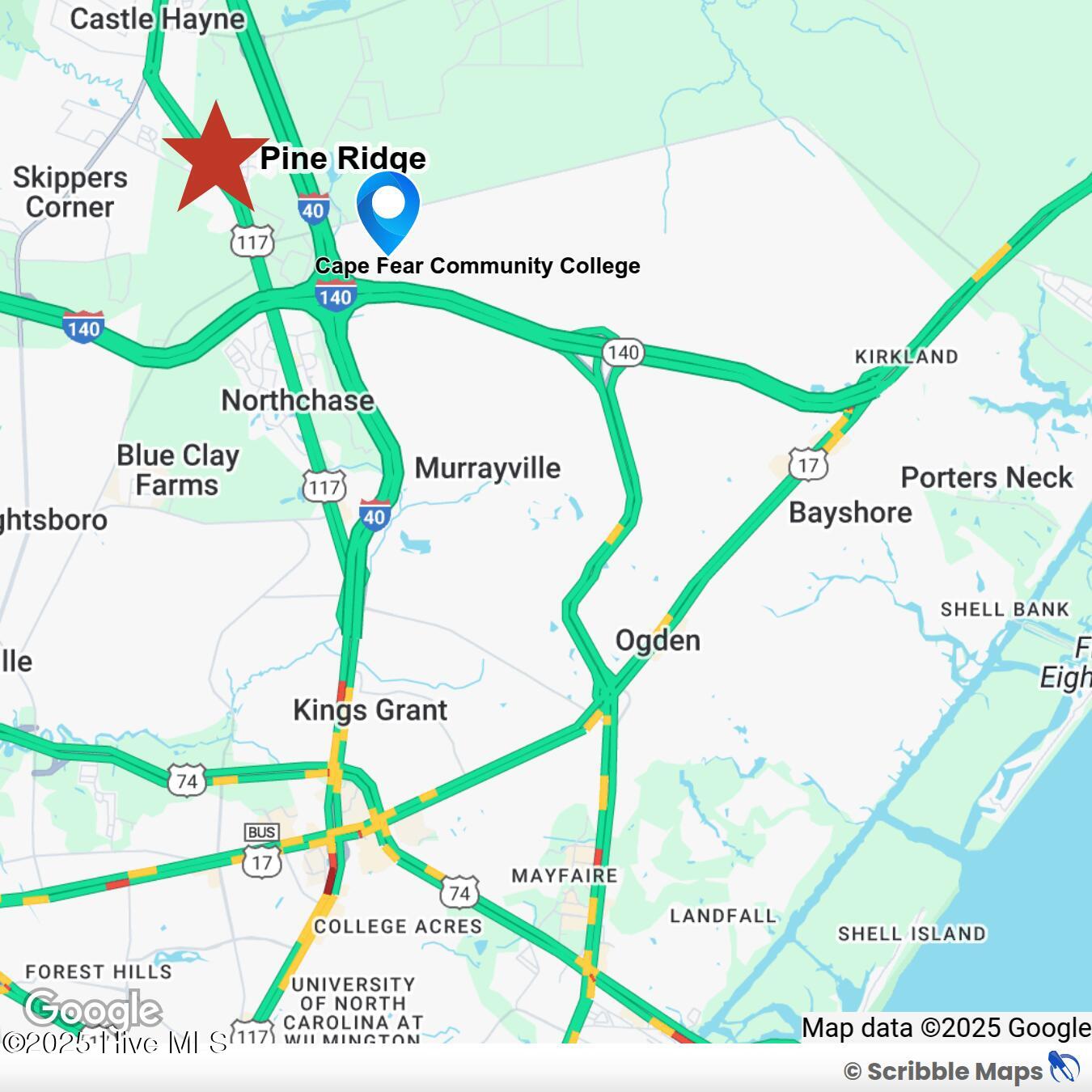 1021 Pine Ridge Castle Hayne, NC 28429 - Photo 2 of 2 map1
