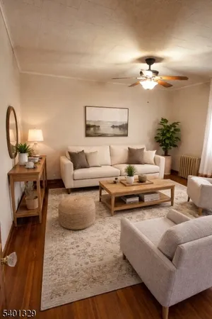 a living room with furniture and a couch