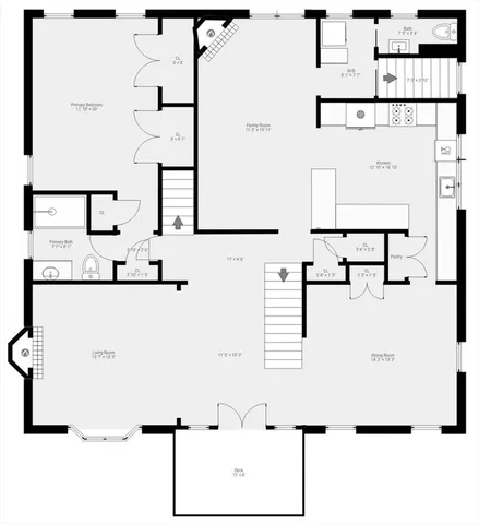 a front view of a building with street