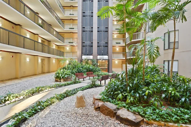 a view of a multi story building