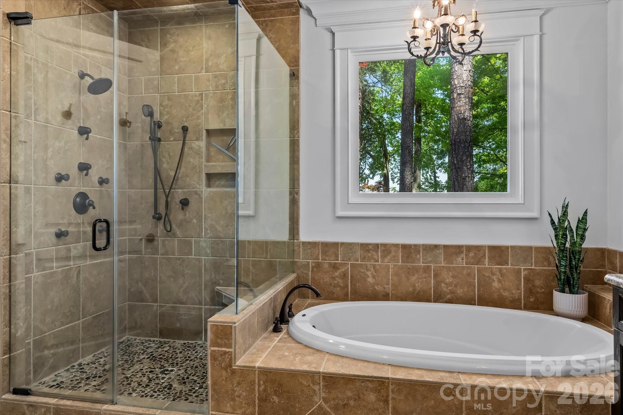 17821 Carlow Road Cornelius, NC 28031 - Photo 17 of 45 a white bath tub sitting in a bathroom next to a window