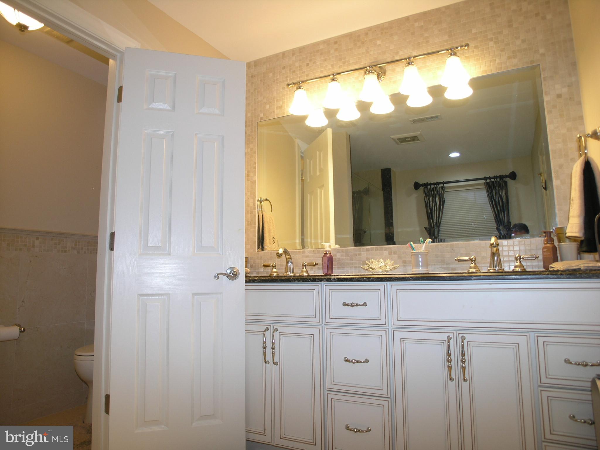 118 Casey Lane Bensalem, PA 19020 - Photo 19 of 26 a bathroom with a granite countertop sink and a mirror
