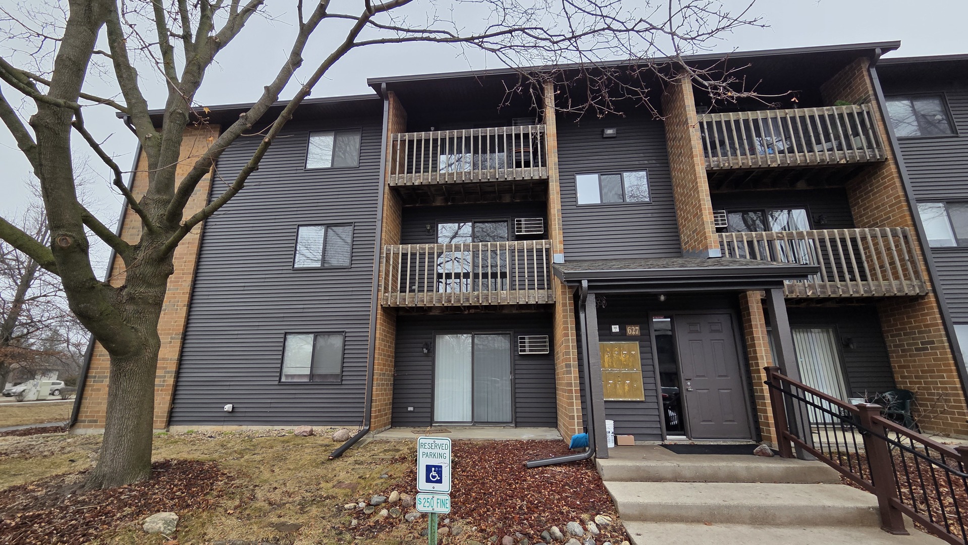 a front view of a house