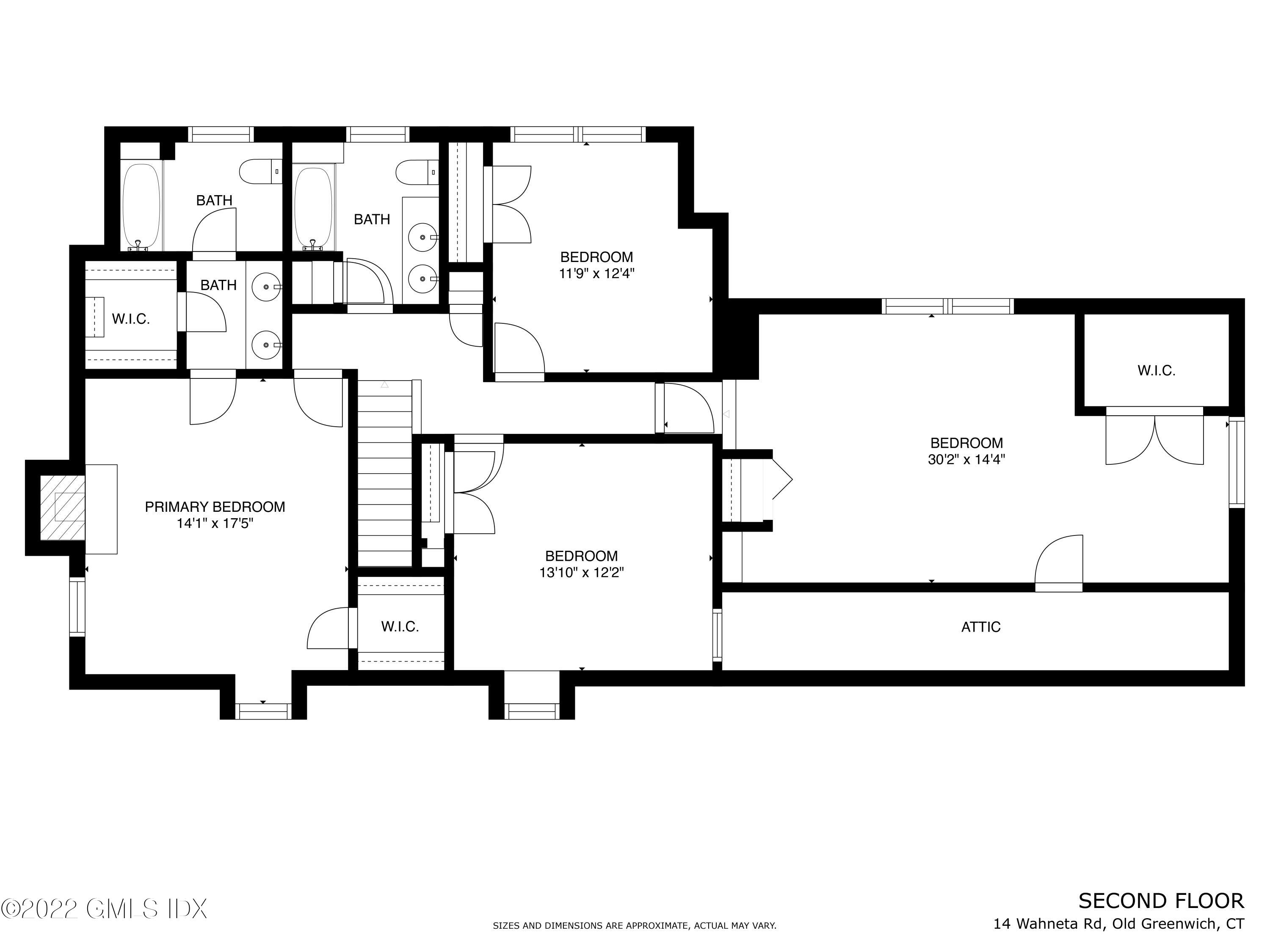14 Wahneta Road Old Greenwich, CT 06870 - Photo 28 of 29 14 Wahneta Rd 2nd flr - FLOOR PLAN