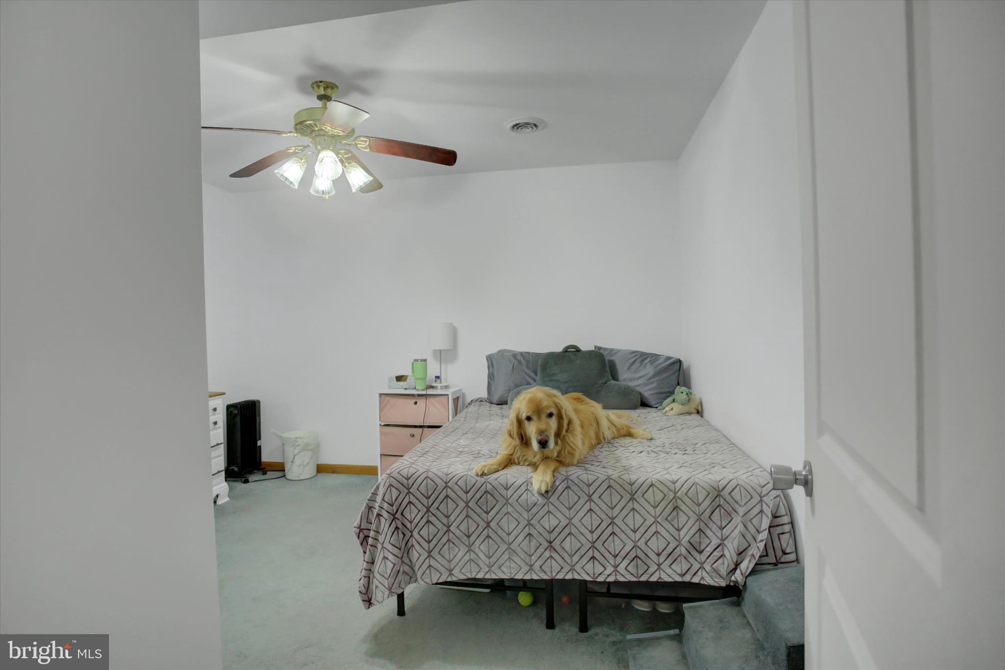 10482 Mapleton Road Shippensburg, PA 17257 - Photo 29 of 40 a bedroom with a bed and a chandelier