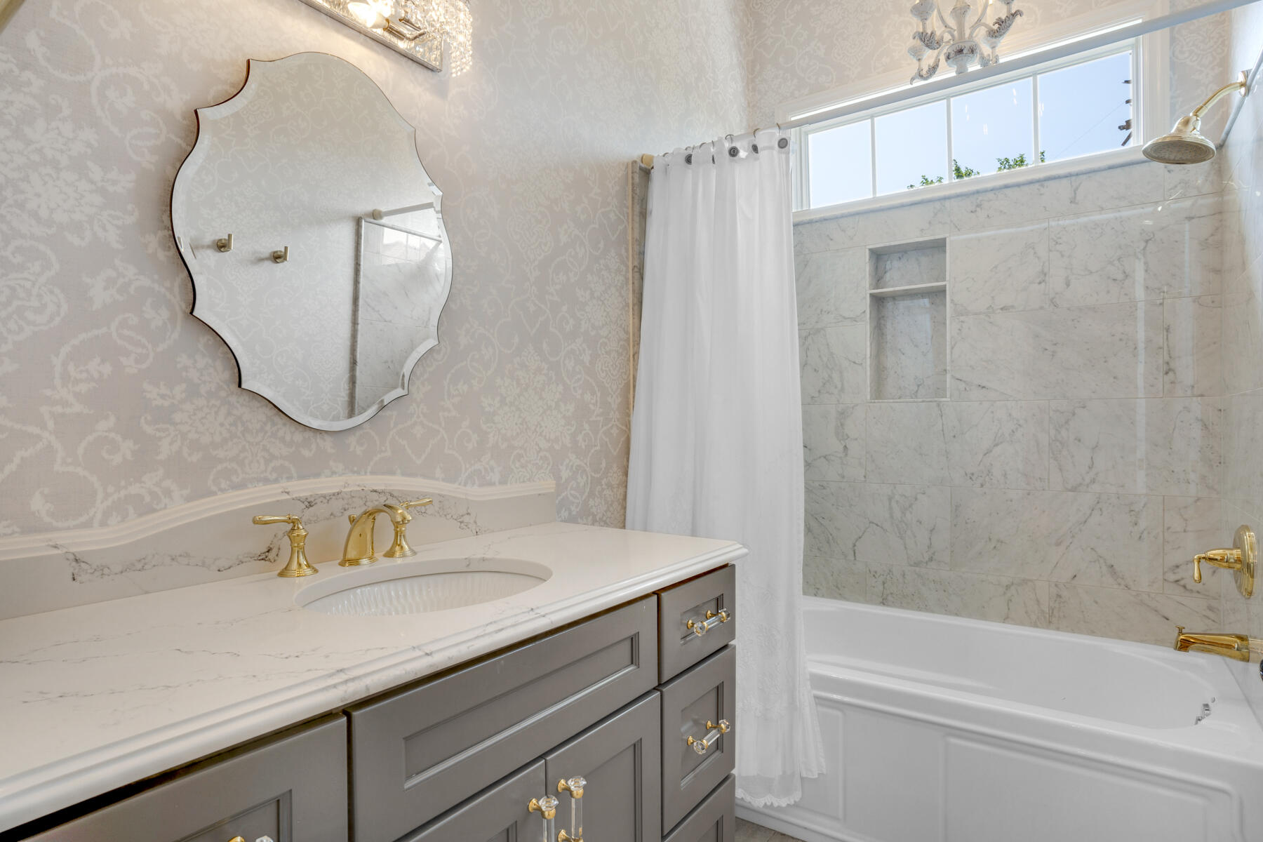 116 Tranquility Lane Destin, FL 32541 - Photo 21 of 27 a bathroom with a sink vanity granite tub and shower