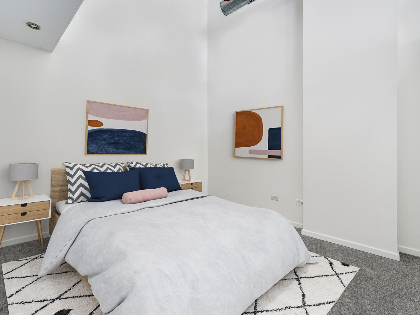 500 South Clinton Street, Unit 110 Chicago, IL 60607 - Photo 11 of 16 a bedroom with a bed and a painting