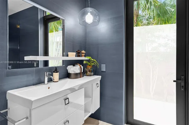 a view of a yard with an outdoor space