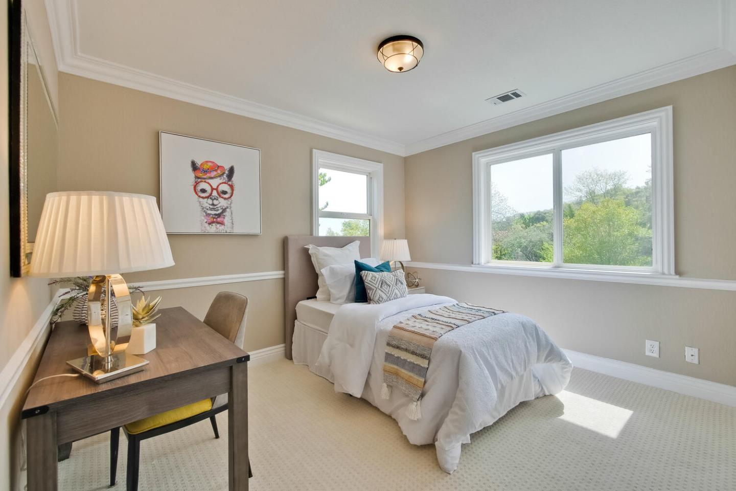 105 Terrace Road Walnut Creek, CA 94597 - Photo 31 of 47 a bedroom with a bed and a table in it