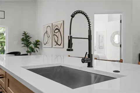 a close view of sink and tap