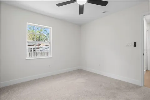 an empty room with a window