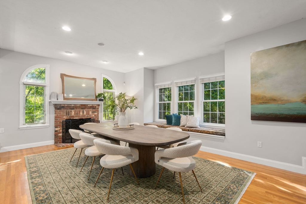 15 Broad Acres Farm Road Medway, MA 02053 - Photo 9 of 42 a dining room with furniture and a floor to ceiling window