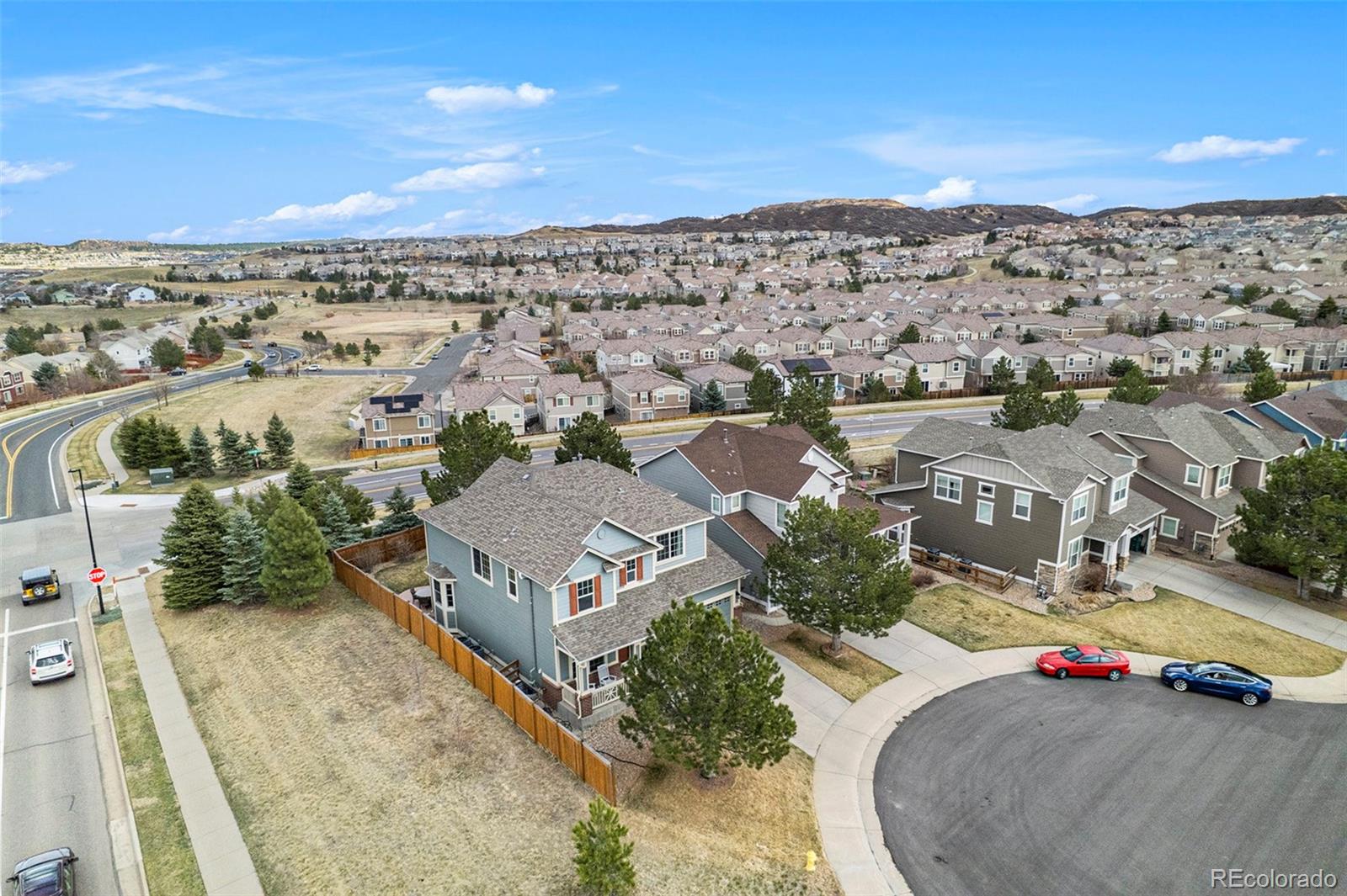 2470 Robindale Way Castle Rock, CO 80109 - Photo 35 of 42 an aerial view of residential houses with outdoor space