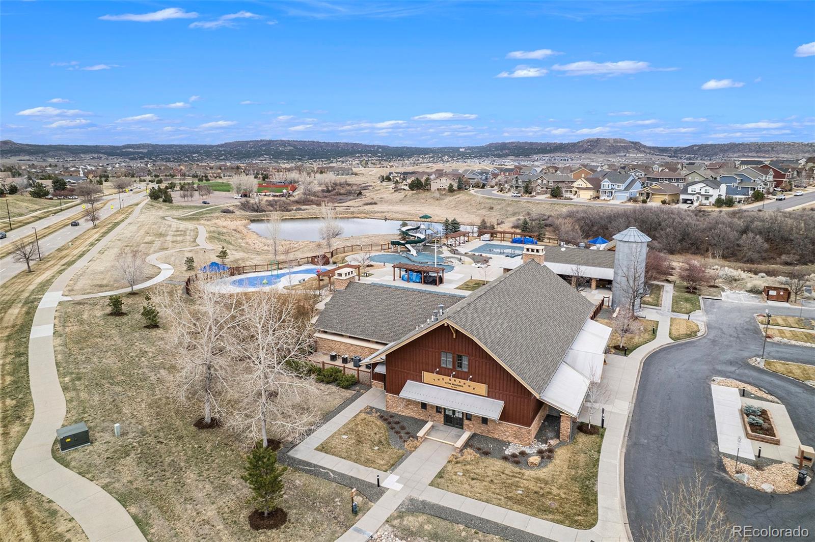2470 Robindale Way Castle Rock, CO 80109 - Photo 38 of 42 an aerial view of residential houses with outdoor space