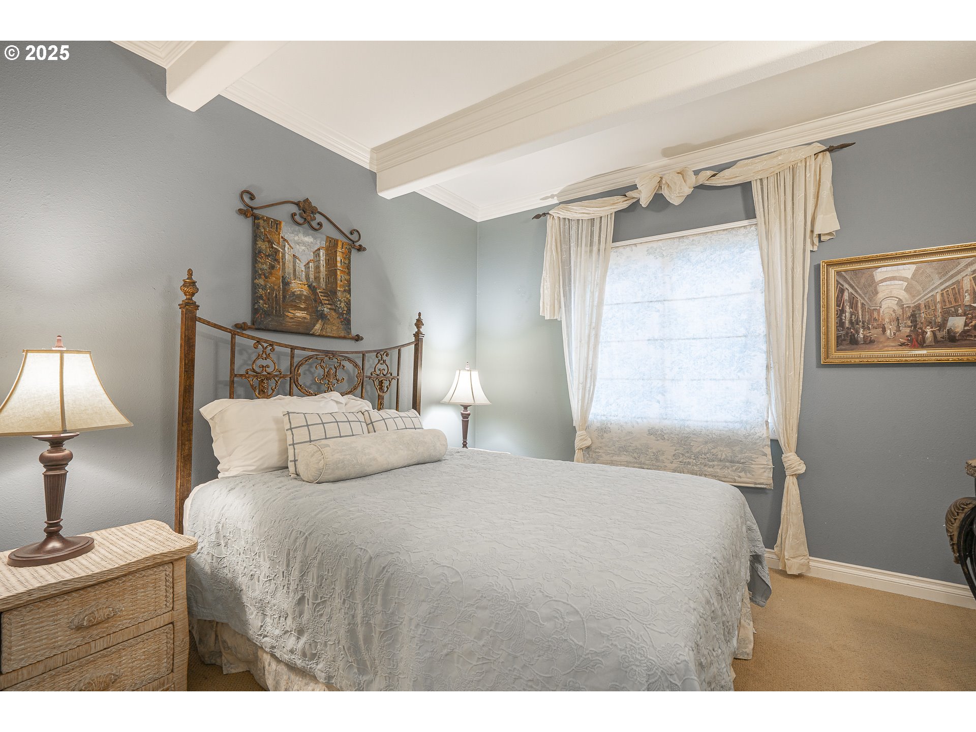 2325 Southwest Bard Loop Lincoln City, OR 97367 - Photo 18 of 28 a bedroom with a bed and a night stand