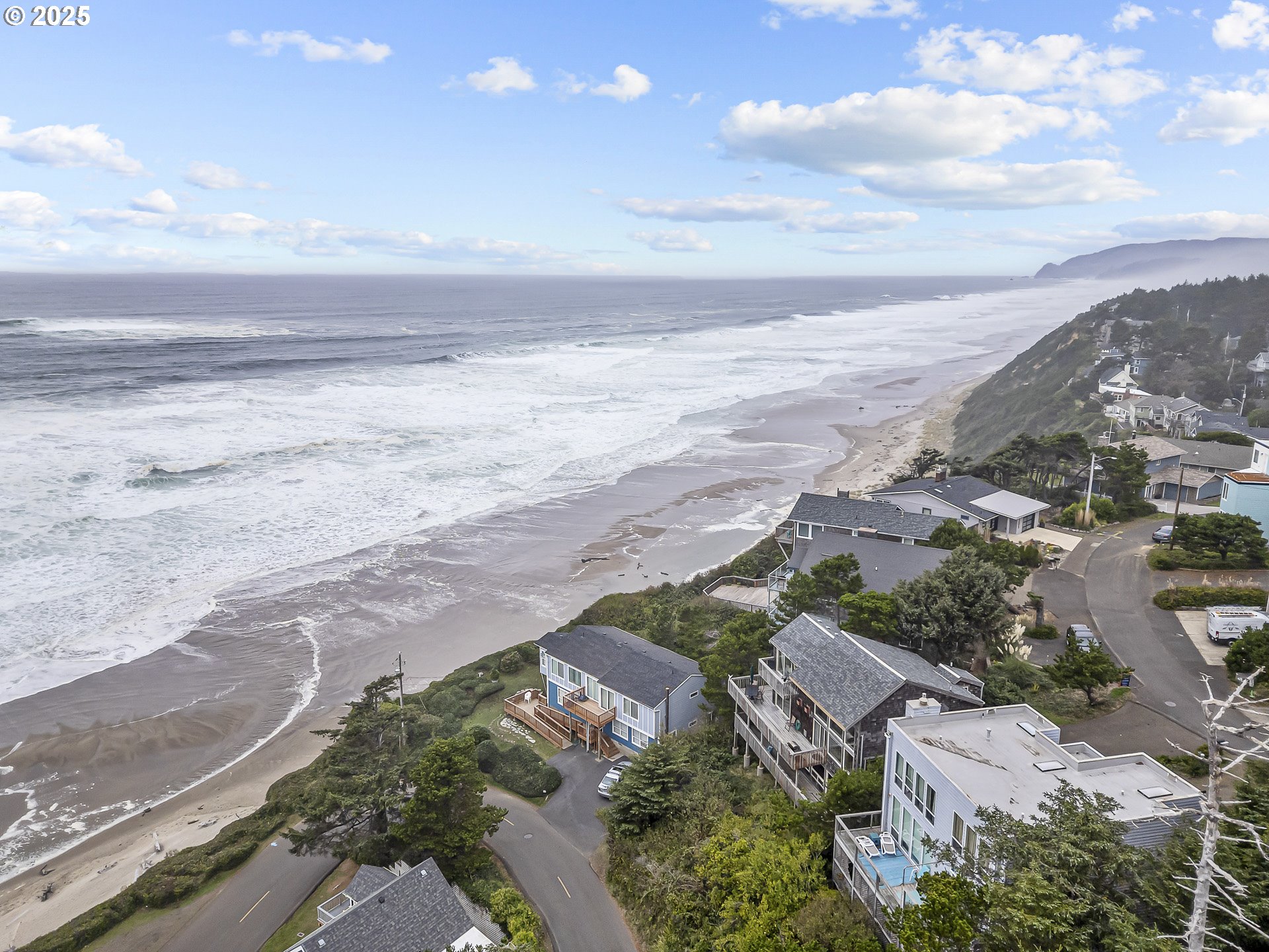 2325 Southwest Bard Loop Lincoln City, OR 97367 - Photo 27 of 28 an aerial view of ocean and beach