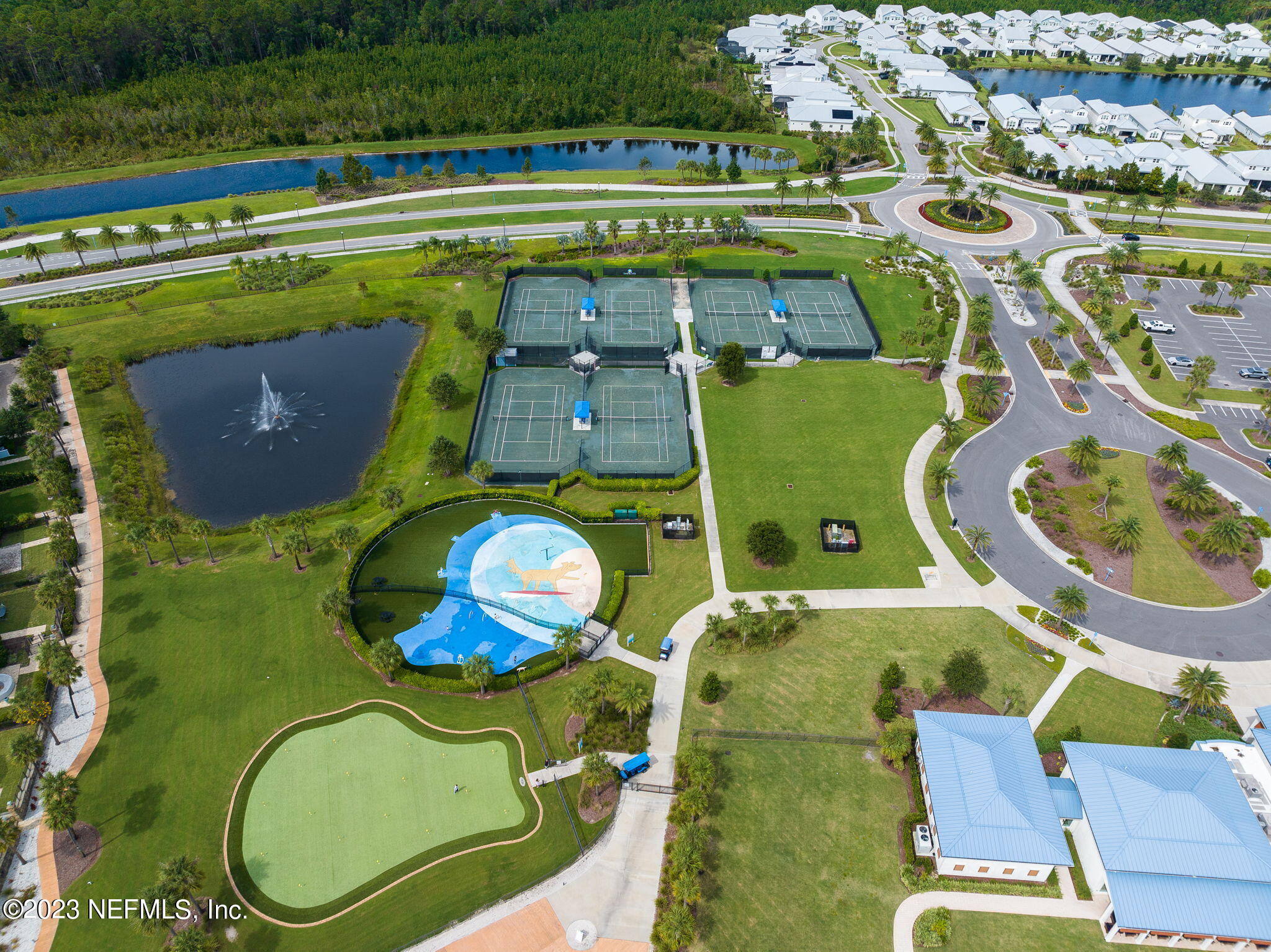 57 Topside Dr. St. Johns, FL 32259 - Photo 46 of 46 an aerial view of a house with a swimming pool yard and outdoor seating