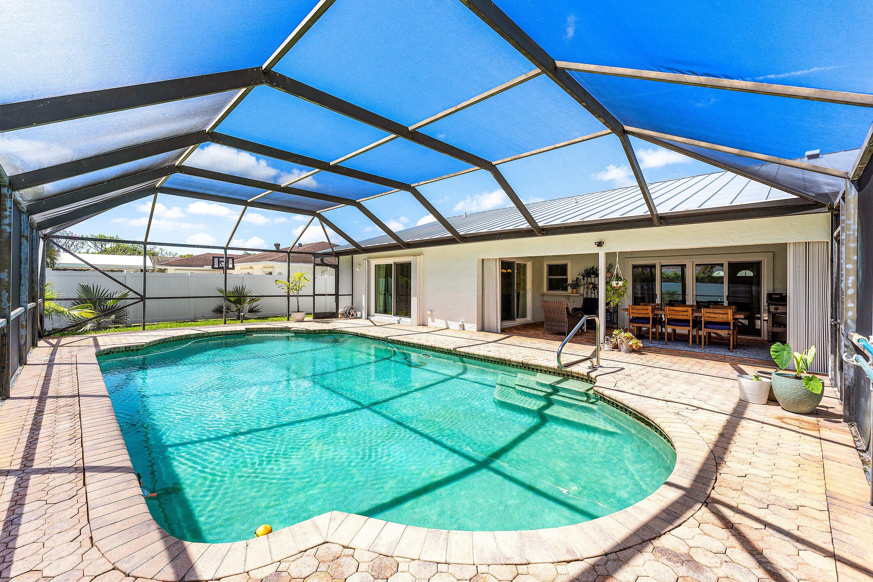 17680 Pine Needle Terrace Boca Raton, FL 33487 - Photo 21 of 60 Screened Paver Pool Area