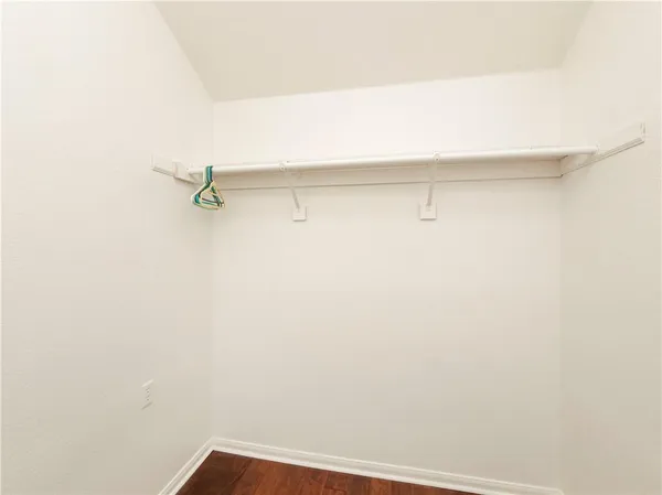a view of small space with racks on the wall