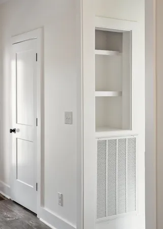 a view of a glass door