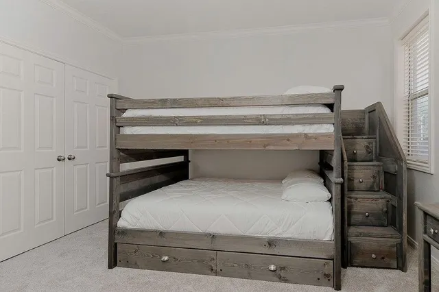 a close view of closet