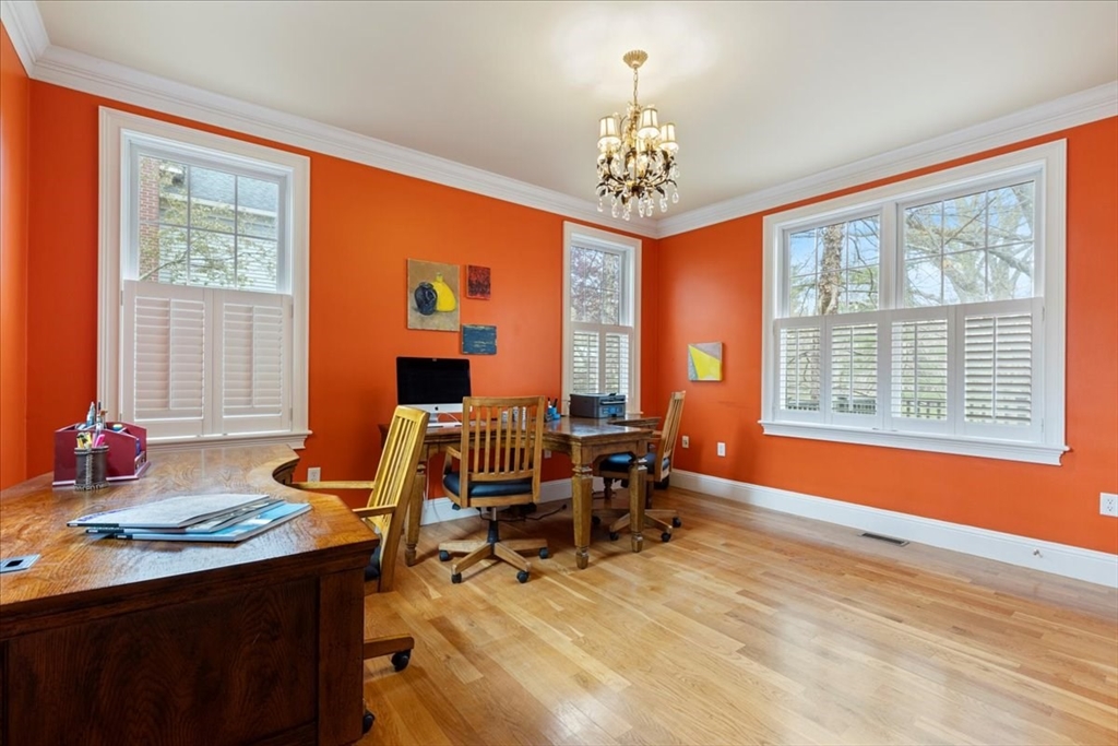 8 Middleby Road Lexington, MA 02421 - Photo 17 of 42 a view of a dining room with furniture window and outside view