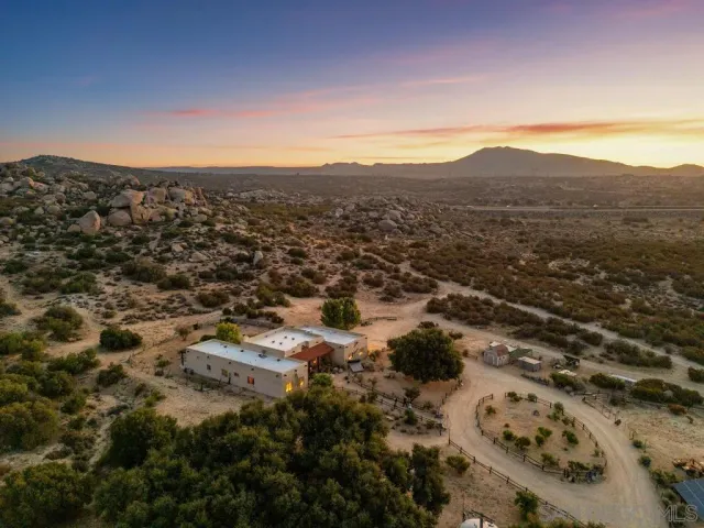 a view of city and mountain