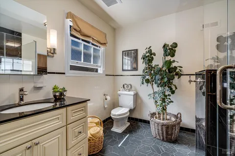 a workspace with wooden floor