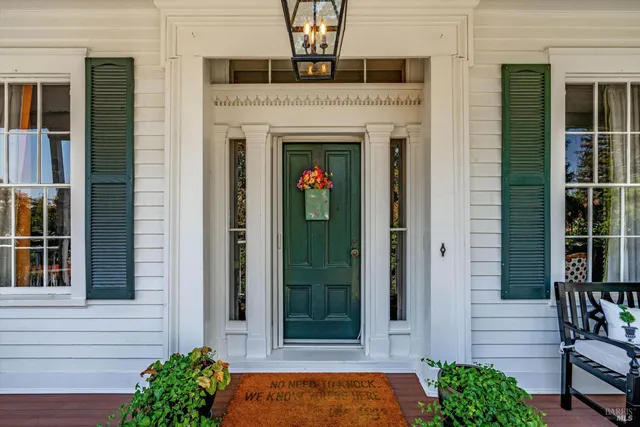 a view of front door of house
