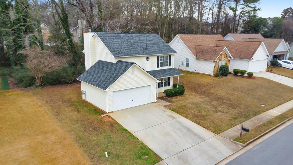 334 Fallview Drive McDonough, GA 30253 - Photo 31 of 34 a aerial view of a house with a yard and sitting area