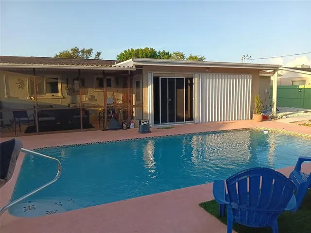 a view of a house with pool