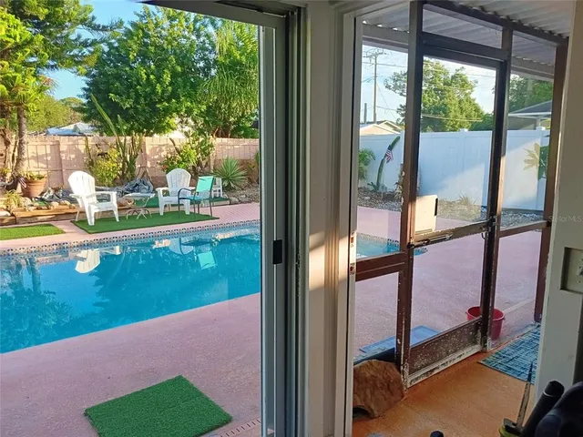 a view of an outdoor space and a yard