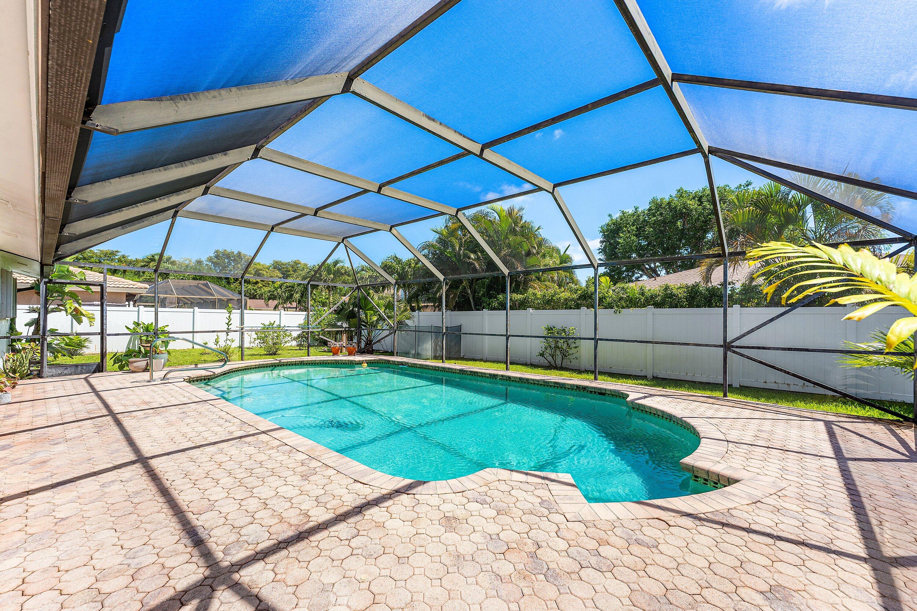 17680 Pine Needle Terrace Boca Raton, FL 33487 - Photo 22 of 60 Screened Paver Pool Area
