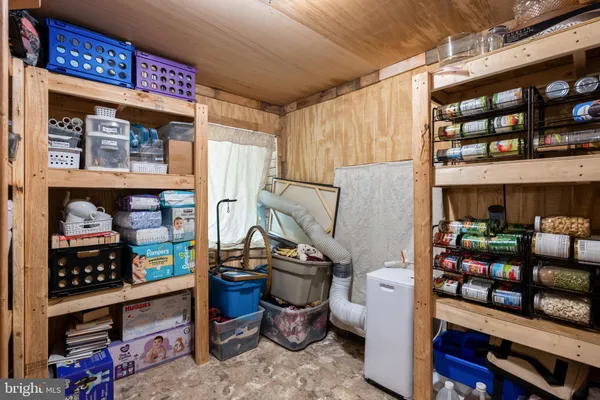 a room with storage and utility