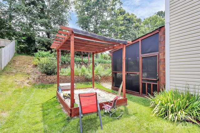 a view of a forest with lots of trees