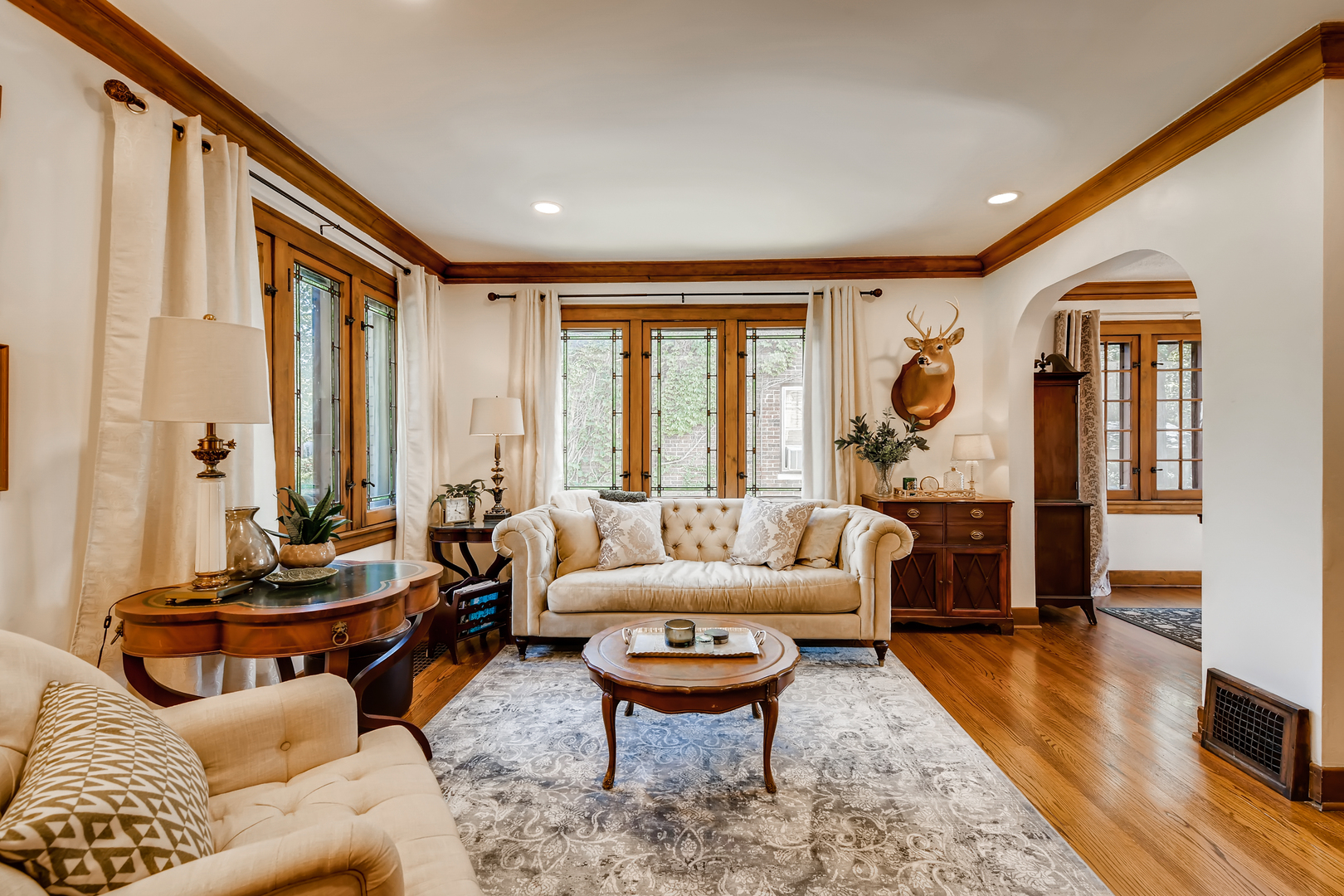 338 Northwood Road Riverside, IL 60546 - Photo 8 of 30 a living room with furniture and a large window