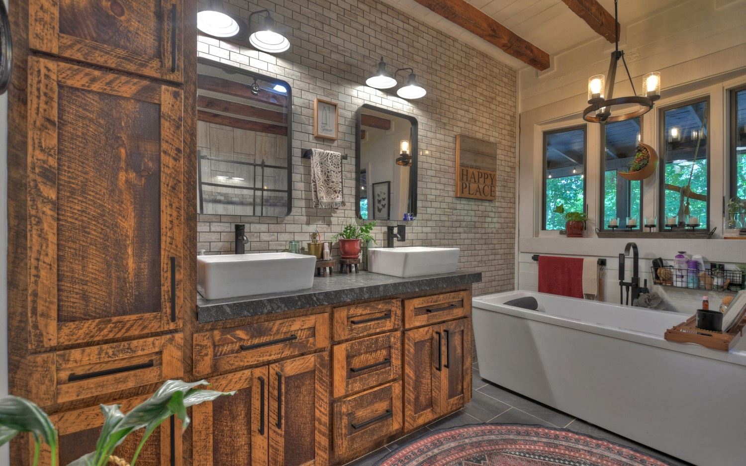 31 Redbird Trail Blue Ridge, GA 30513 - Photo 6 of 70 a bathroom with a sink a vanity and a mirror