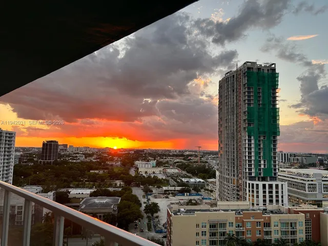 a view of city from balcony