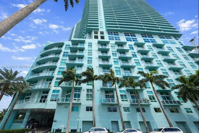 a front view of a multi story building