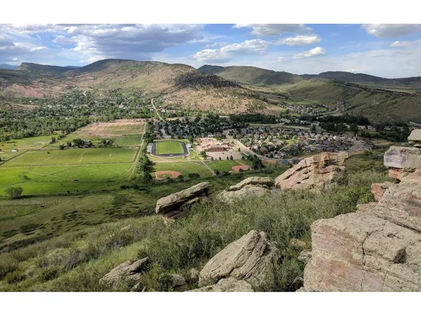 a view of city and mountain
