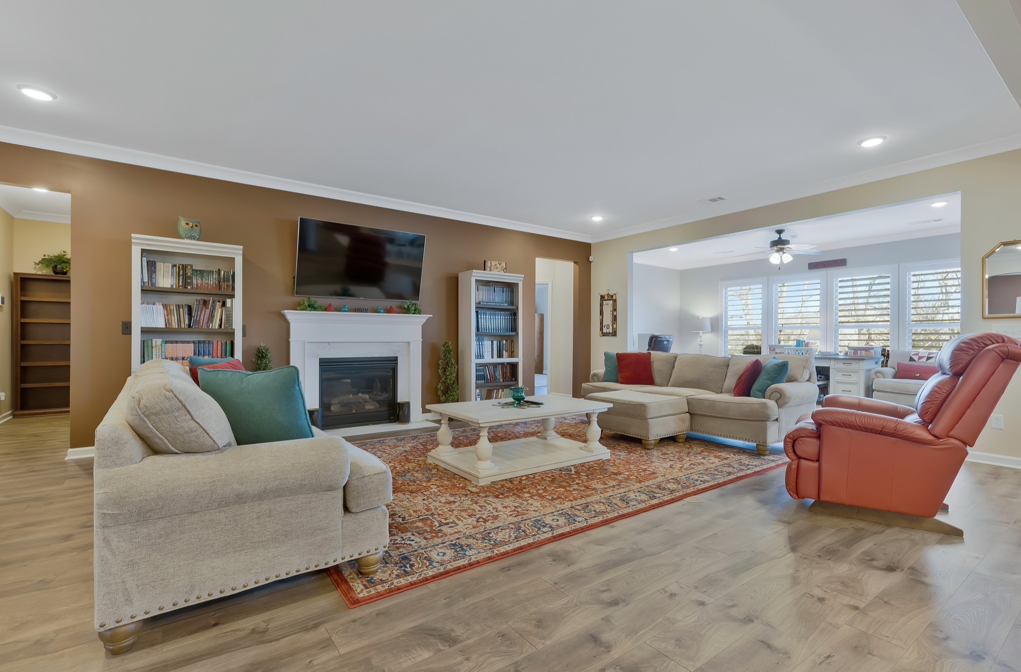 2132 Loudon Hill Spring Hill, TN 37174 - Photo 7 of 54 a living room with furniture fireplace and a flat screen tv