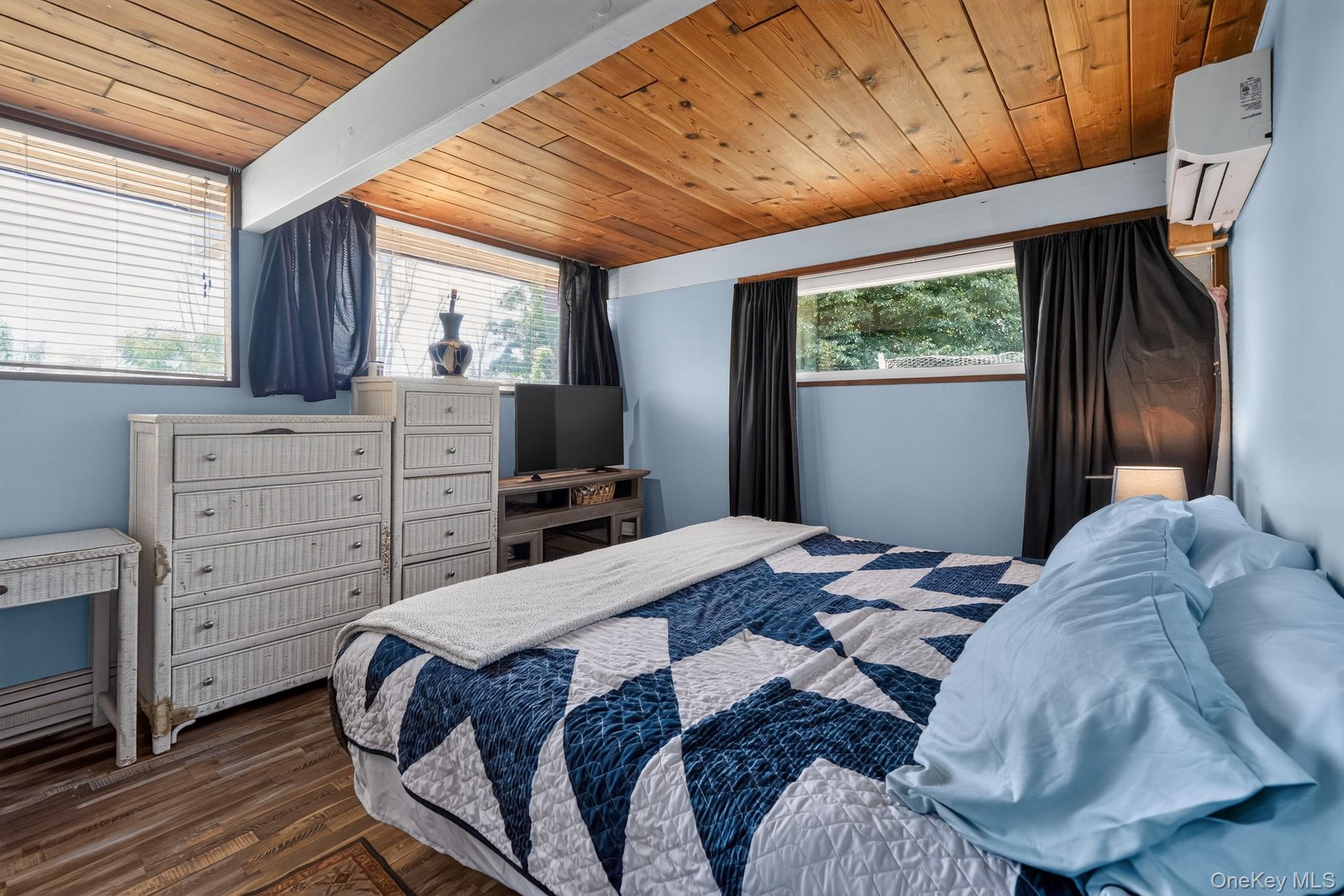 424 Laroe Road Chester, NY 10918 - Photo 10 of 43 Wood-finish ceiling with exposed beams and recessed lighting