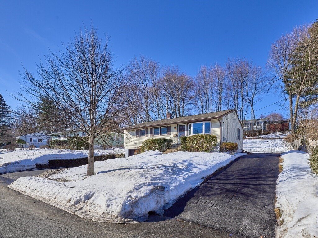 248 St Nicholas Avenue Worcester, MA 01606 - Photo 2 of 30 a front view of a house with a yard covered in snow