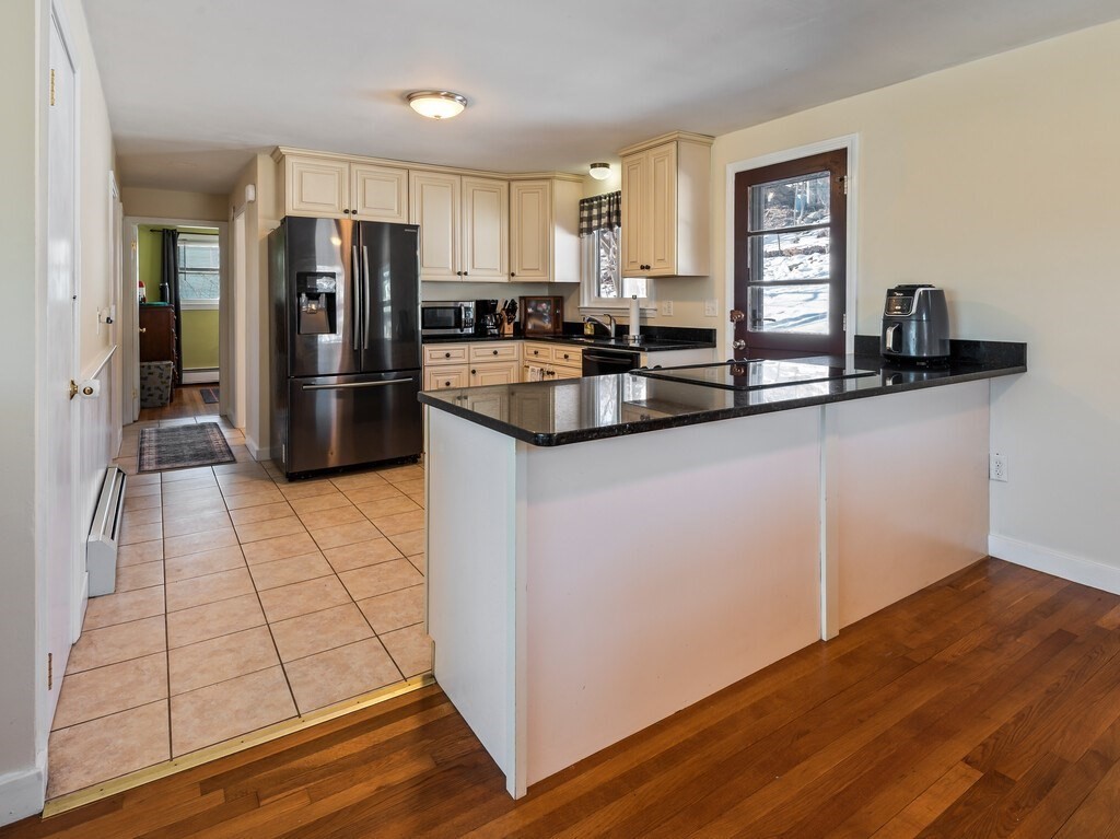 248 St Nicholas Avenue Worcester, MA 01606 - Photo 10 of 30 a kitchen with stainless steel appliances a refrigerator sink and microwave