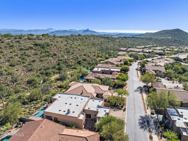 an aerial view of multiple house