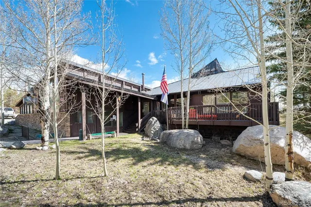a view of a city with mountains in the background