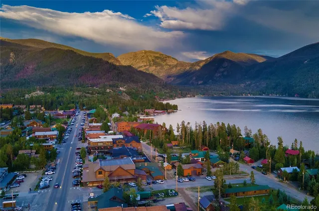 a view of street with shops