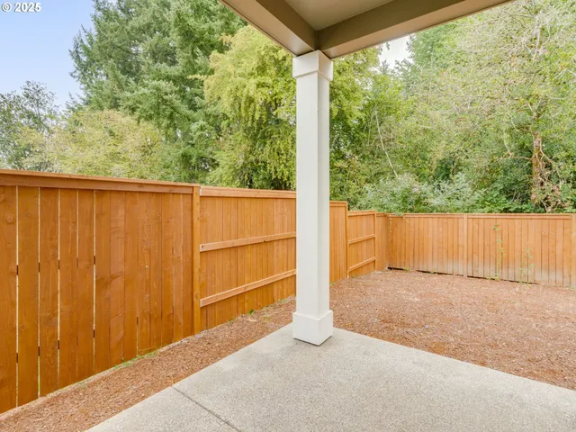 a view of backyard with green space