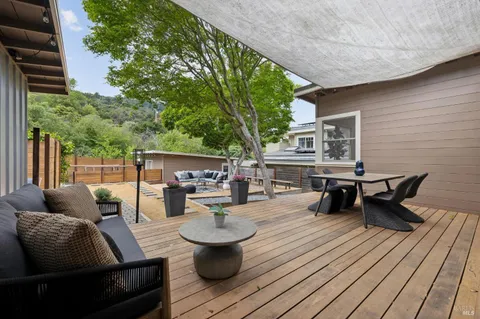 a outdoor space with patio furniture