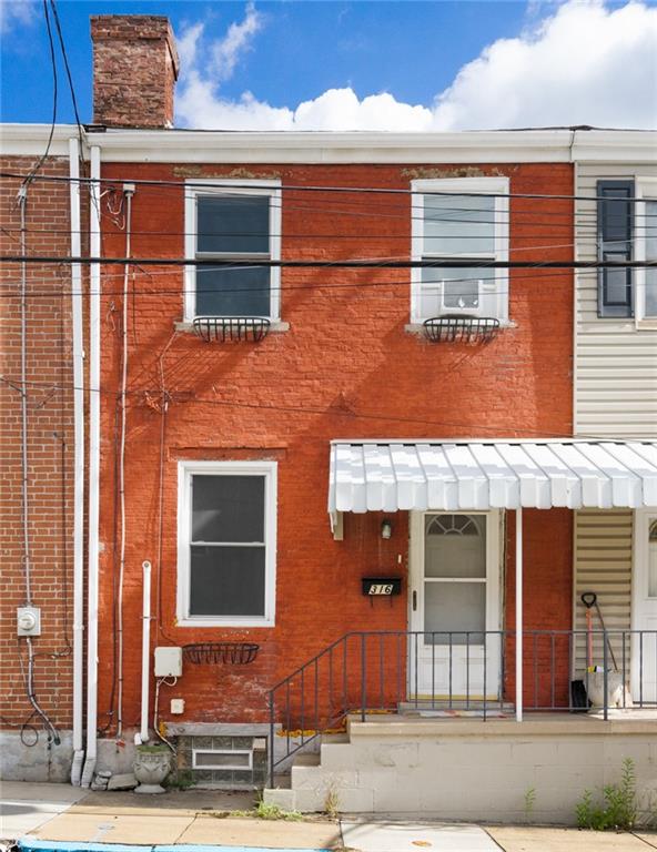 a front view of a house